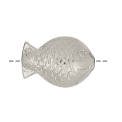 1905675031 Fish 25 x 18mm, silver (1 pc./VE) | wholesaler gems, healing stones & jewelry