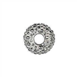 1905692121 "Ciambella" (roundel) 10mm, silver granulated (1 pc./unit) | Marco Schreier