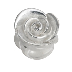 1905695011 Rose blossom 17mm, silver (1 pc./unit) | Schreier gems, healing stones & jewelry