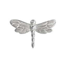 1905697061 Dragonfly with two eyelets 20mm, silver (1 pc./unit) | Marco Schreier