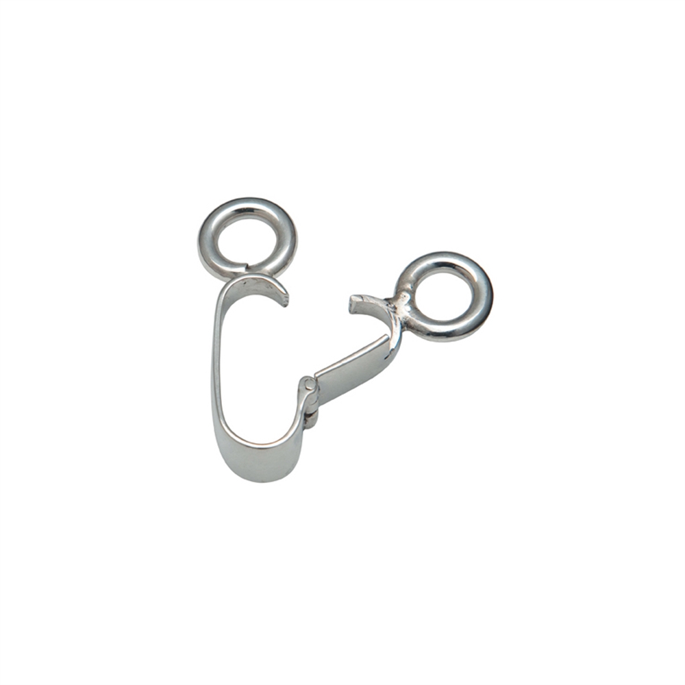 Clip per cerniera argento opaco, per ciambella da 30 mm (piccola)