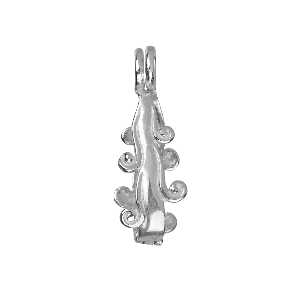 Clip a cerniera "Waterfall" argento, per ciambella da 30 mm