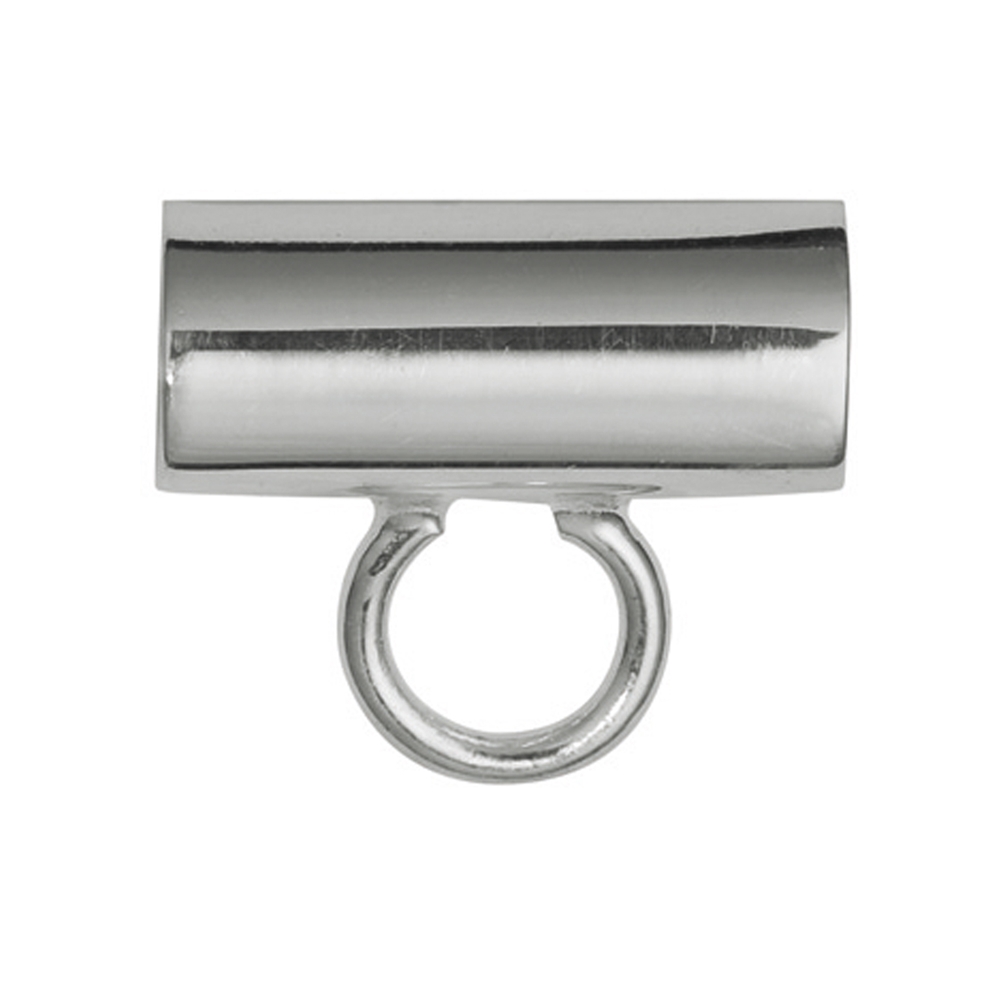 Einhänger für Charms "Tubus", Silber matt, 13mm (3 St./VE) Sonderpreis!