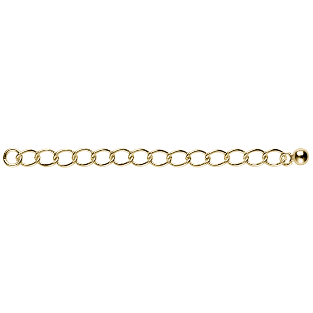  Extension chain 60mm x 2mm, silver gold plated (6pcs/unit)
