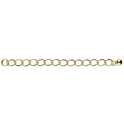 1909103551 Extension chain 60mm x 3mm, silver gold plated (6pcs/unit) | Marco Schreier