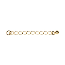 1909109011 Extension chain 30mm x 2mm, silver gold plated (6pcs/unit) | Marco Schreier