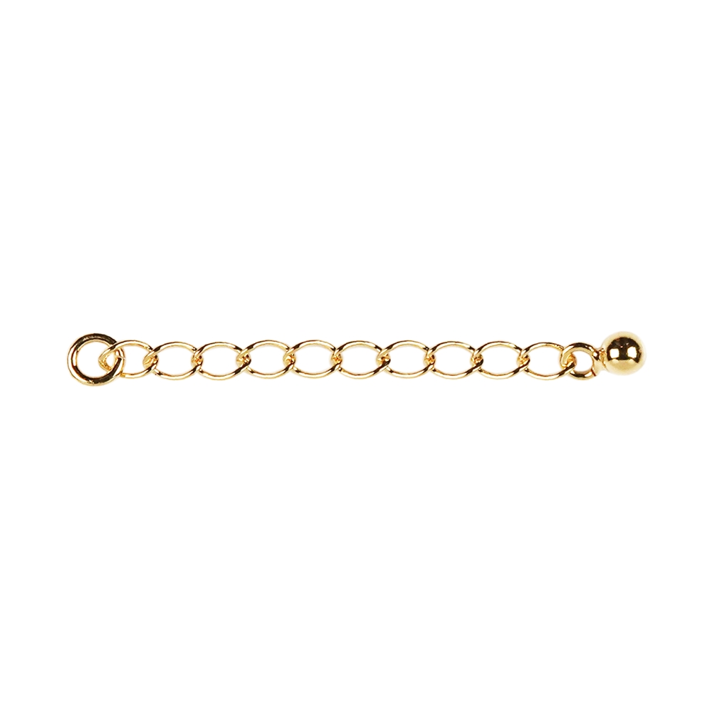  Extension chain 30mm x 2mm, silver gold plated (6pcs/unit)