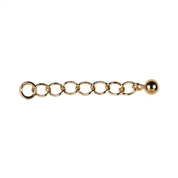 1909109021 Extension chain 30mm x 3mm, gold-plated silver (6 pcs./ PU) | Marco Schreier