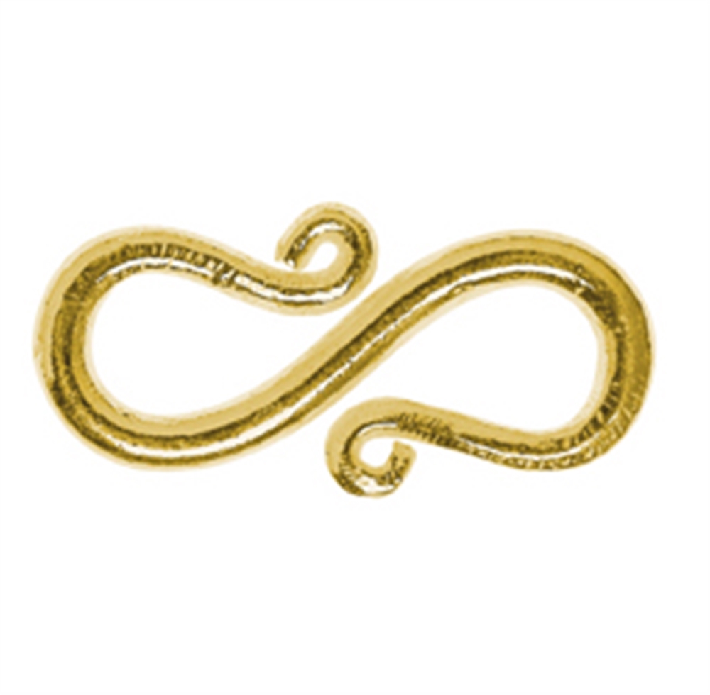 Hook curved 25mm, silver gold plated (1 pc./unit)