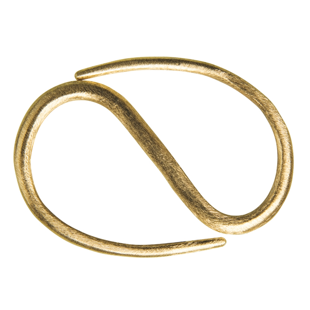 Crochet en S Design 30mm, argent doré mat (2 pcs/unité)