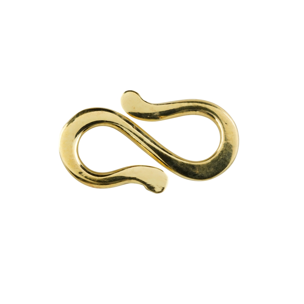 S-hook flat 18mm, gold-plated silver (1 pc./VE)