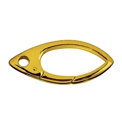 1909227011 Design Lobster Clasp "Marquise" 32mm, gold-plated silver (1 pc./ PU) | Marco Schreier