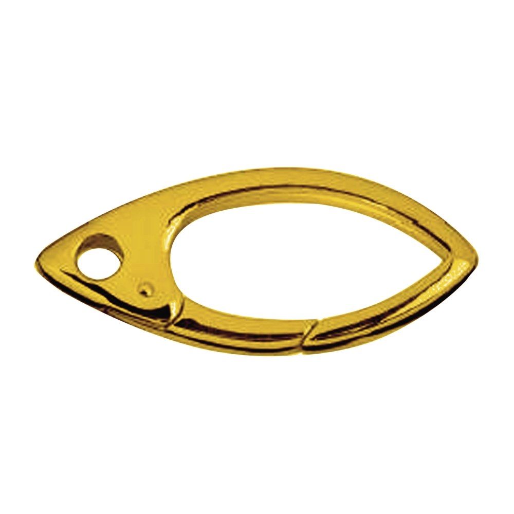 Design Lobster Clasp "Marquise" 32mm, gold-plated silver (1 pc./ PU)