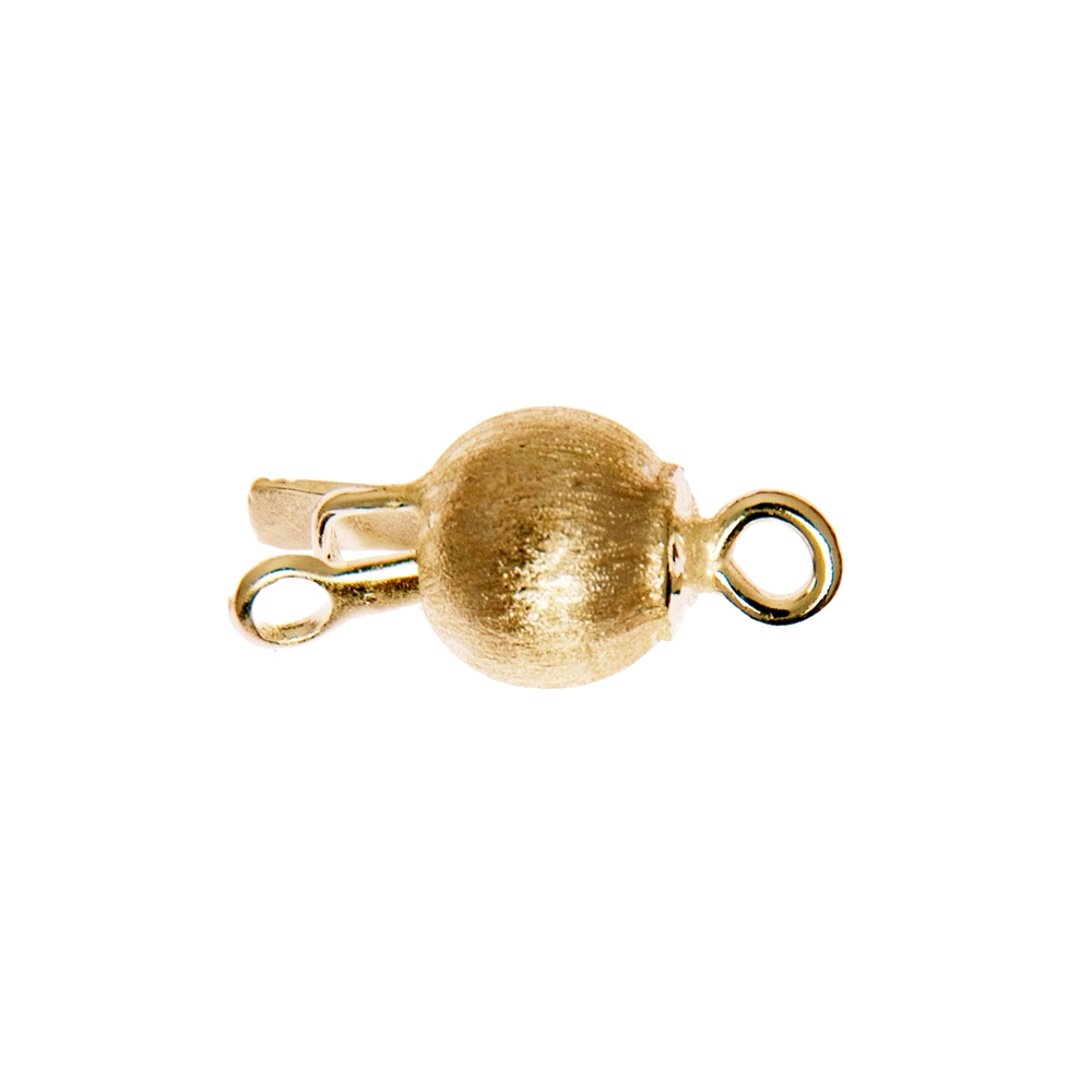 Ball Clasp 06mm, silver gold plated matte (1 pc./unit)