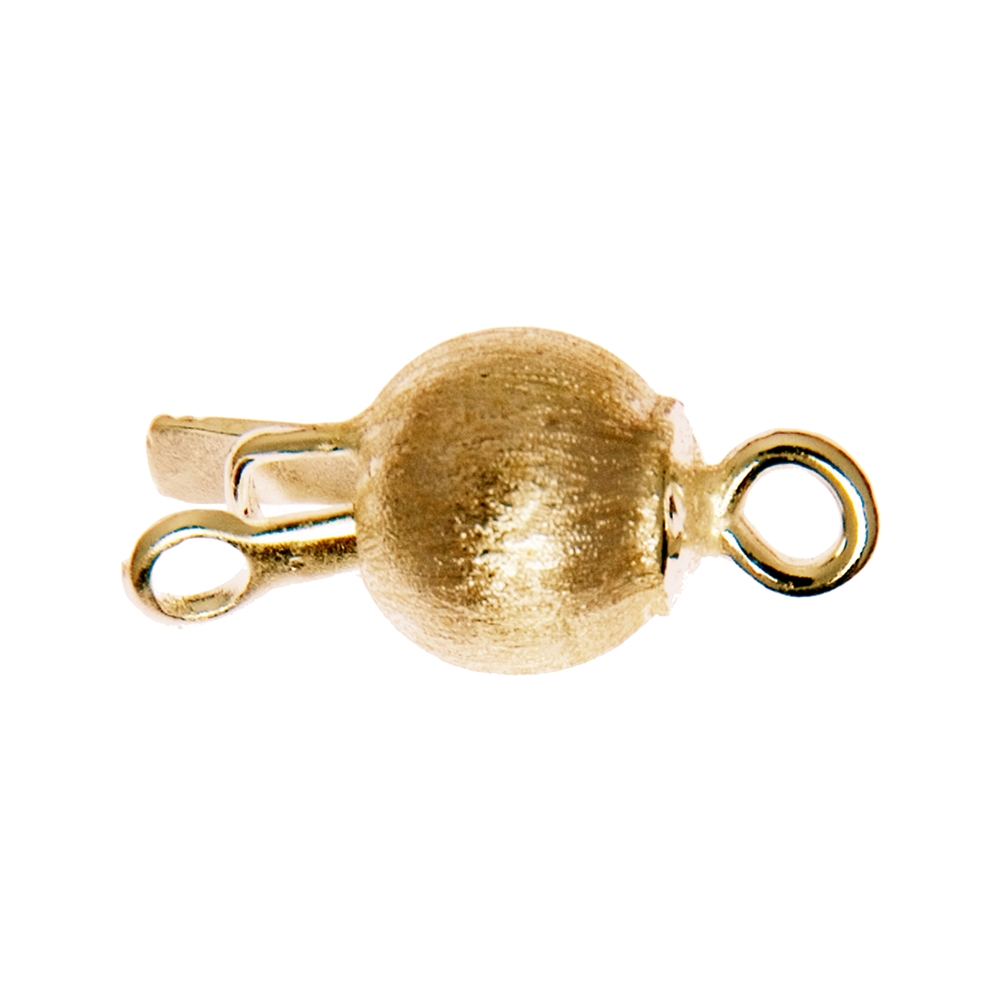 Ball Clasp 10mm, silver gold plated matte (1 pc./unit)