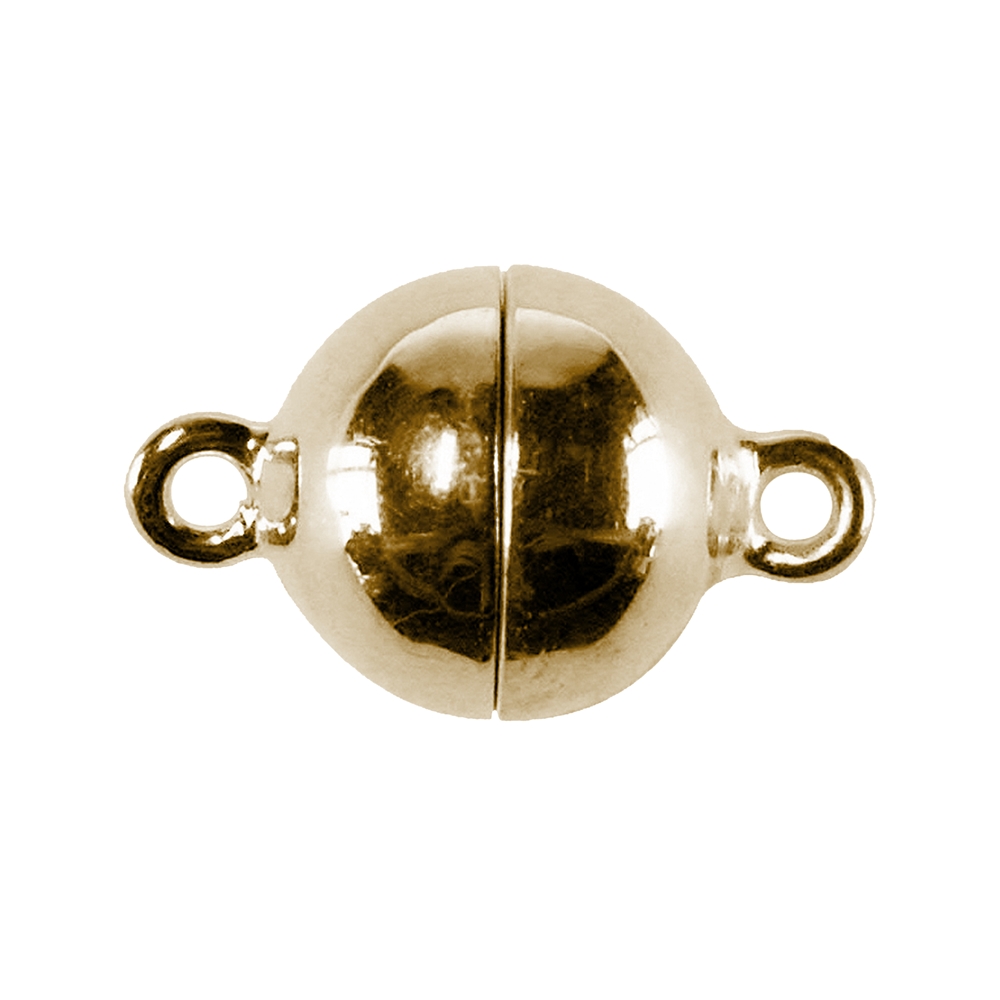 Chiusura magnetica rotonda 06 mm, argento placcato oro (1 pz./VE)