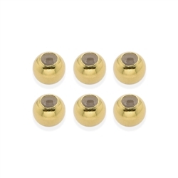 1909267101 Adjusting ball 4.0mm (1.8mm hole), gold-plated silver (6 pcs./ PU)  | Marco Schreier