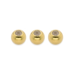 1909267111 Adjusting ball 5.0mm (2.6mm hole), gold-plated silver (3 pcs./ PU) | Marco Schreier