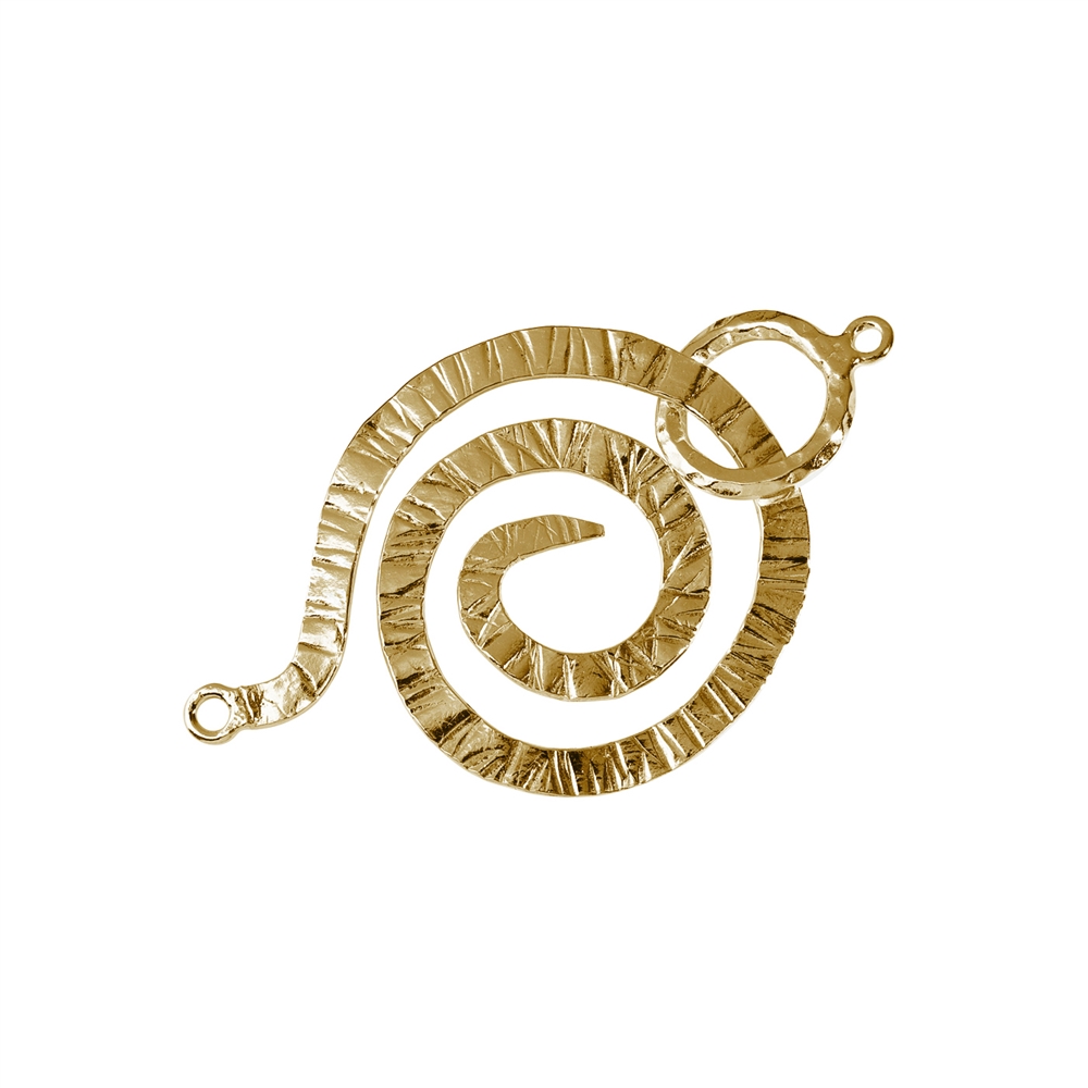 Crochet spirale 20mm, argent doré mat (1 pcs/unité)