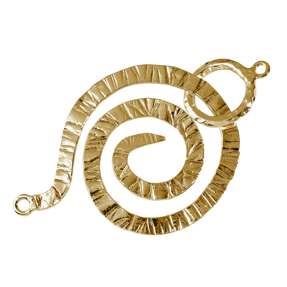 Crochet spirale 30mm, argent doré mat (1 pcs/unité)