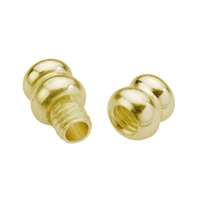 Screw cap with thread 11mm, silver gold plated (1 pc./unit)