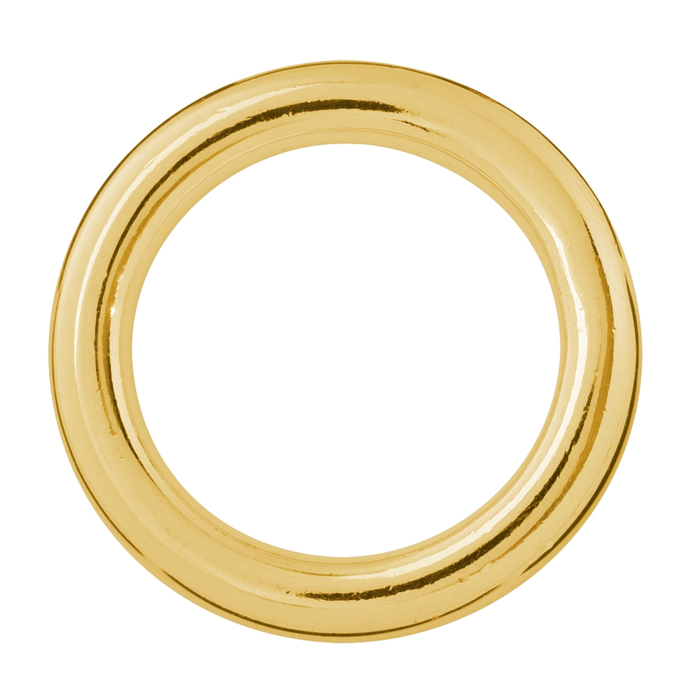 Hollow ring jumbo 25mm, silver gold plated (2pcs/unit)