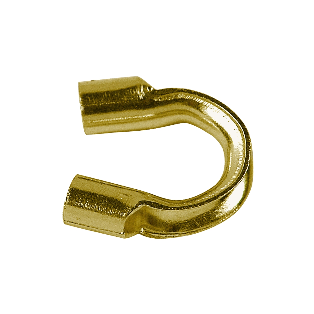 Drahtschoner groß 1,14mm Röhrchen-Durchmesser, Silber vergoldet (ca. 50 St./VE)