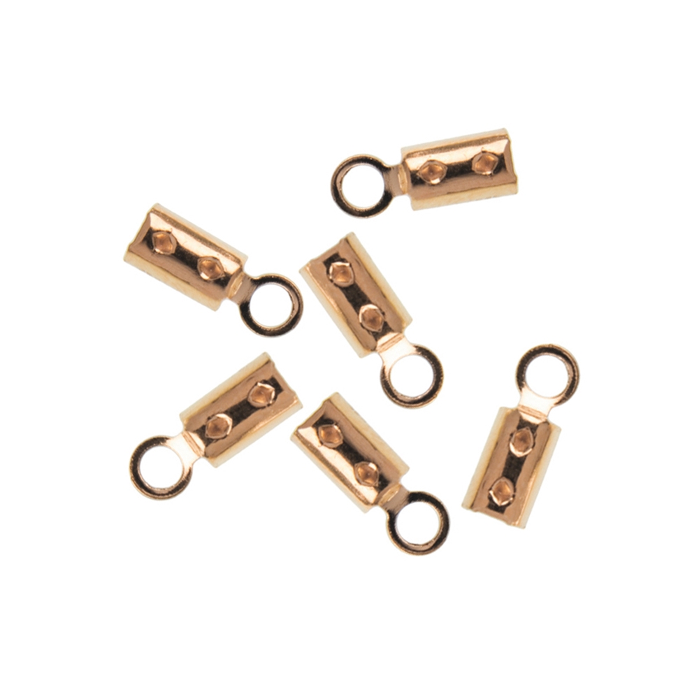 End Caps for crimping 1,5mm, silver gold plated (20 pcs./VU)
