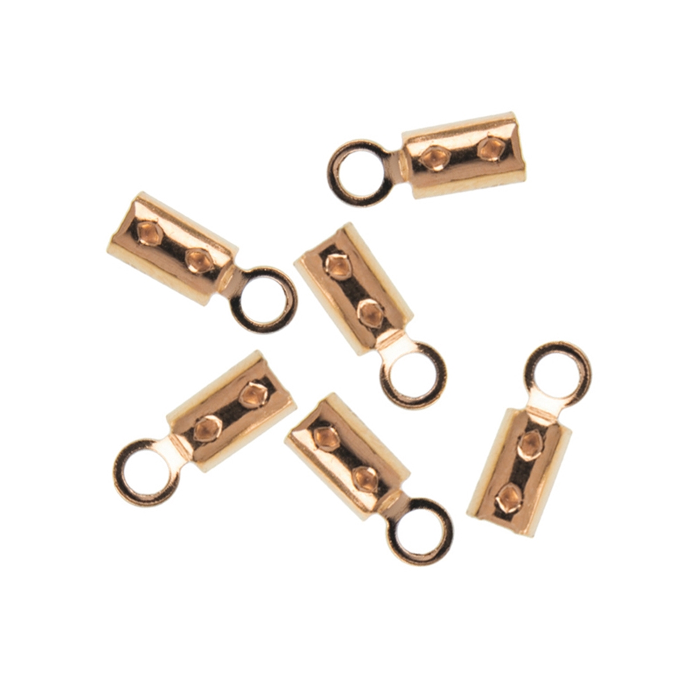 End Caps for crimping 2,0mm, silver gold plated (20pcs/unit)