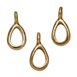 1909380101 loop 12mm, silver gold plated (3 pcs./unit) | wholesaler gems & healing stones