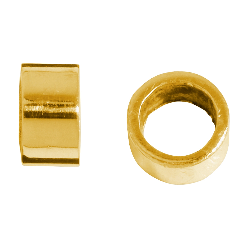 Abstandhalter-Röhrchen 5mm, Silber vergoldet (12 St./VE)
