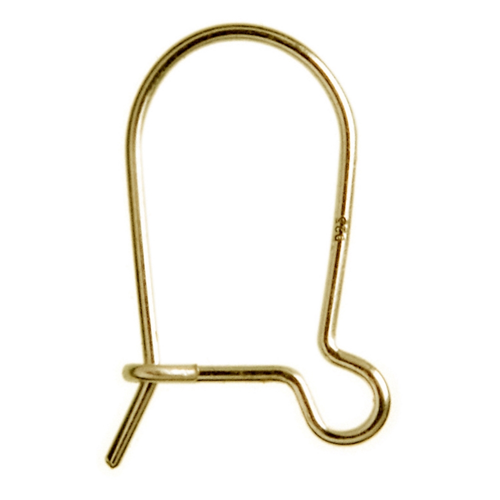 Ear Hook closed 17mm, silver gold plated (12pcs/dl)