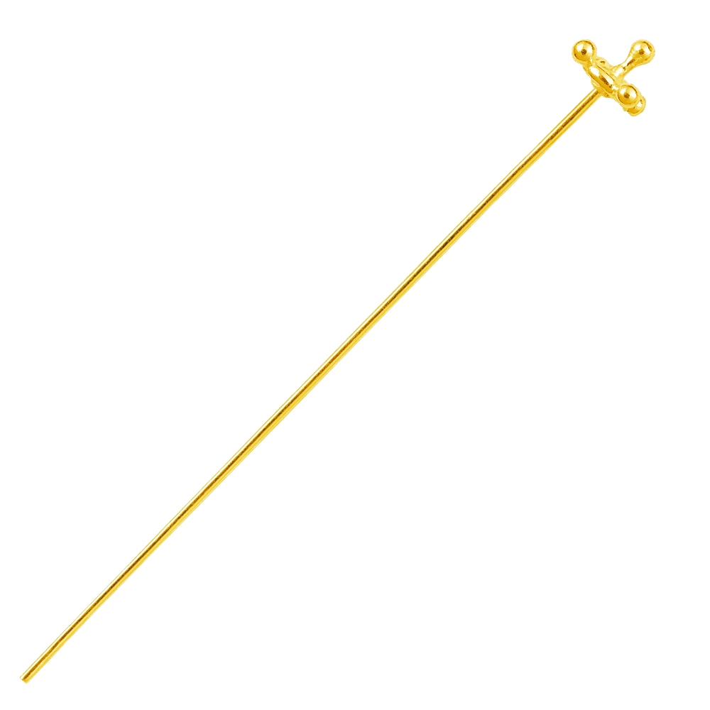 Goupille "Croix" 0,8 x 50mm, argent doré (10 pcs/unité)