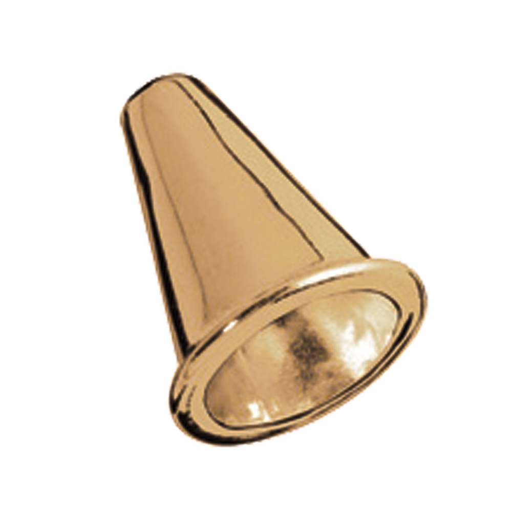 Tappo finale con anello terminale 10 mm, argento placcato oro (1 pz./unità)