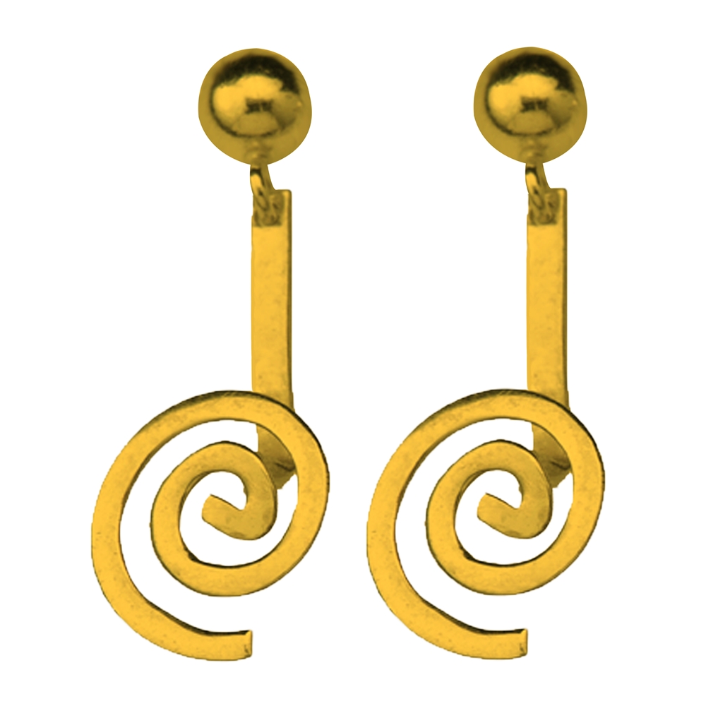 Earring "Spiral" silver gold plated, for 15mm donut