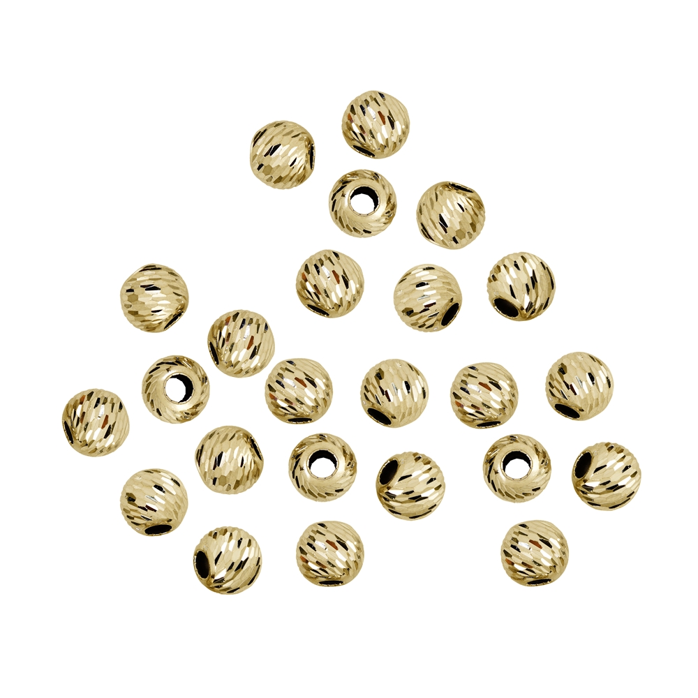Ball 02,5mm, silver gold plated, laser cut (100pcs/dl)