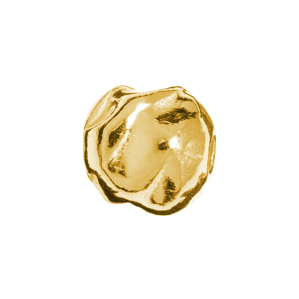 Boule martelée 3mm, argent doré (100 pcs/unité)