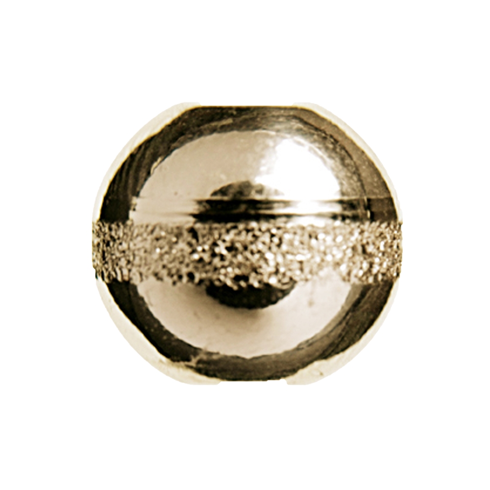 Ball "Saturn" 10mm, silver gold plated (3 pcs./unit)