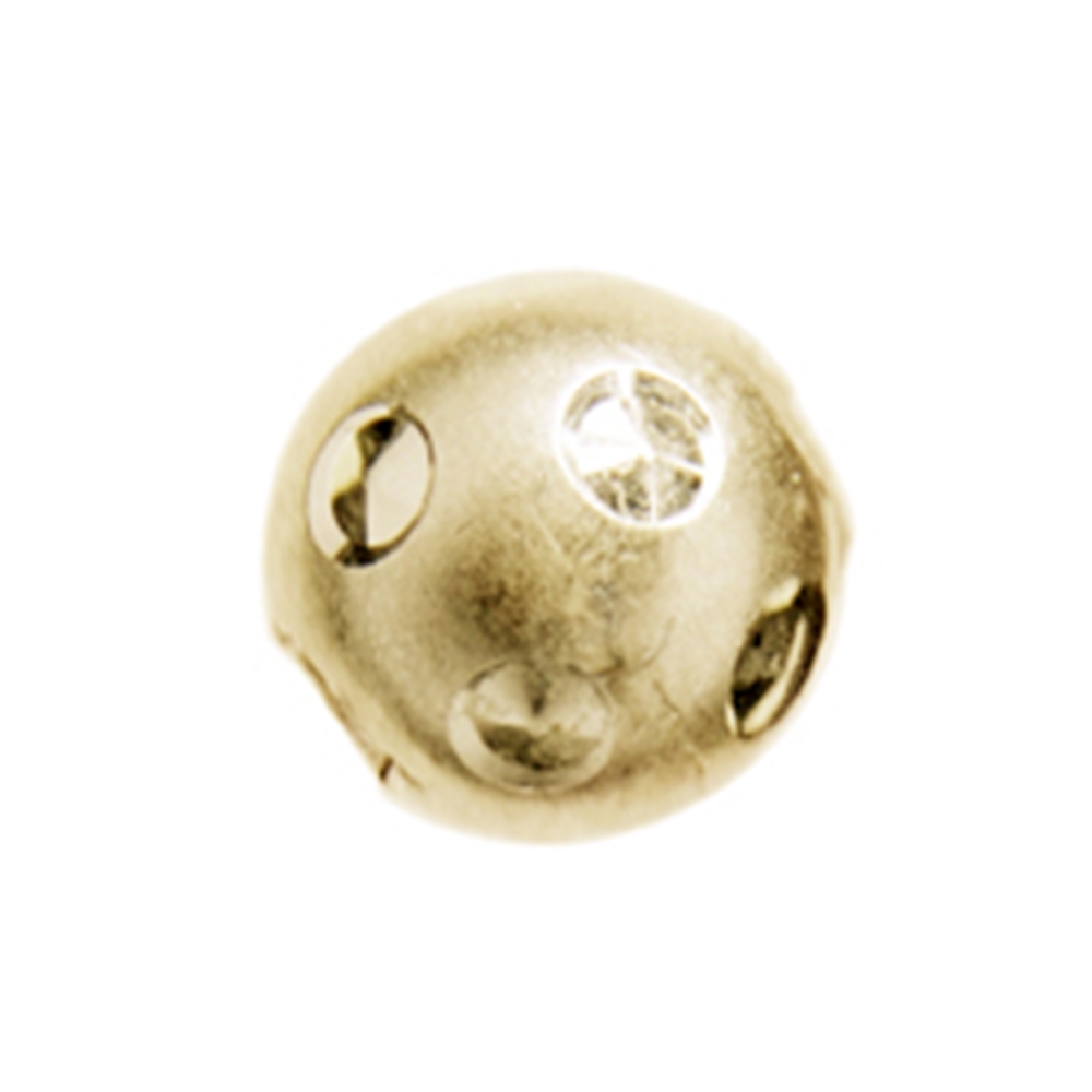 Ball "Moon" 08mm, silver gold plated (6pcs/unit)