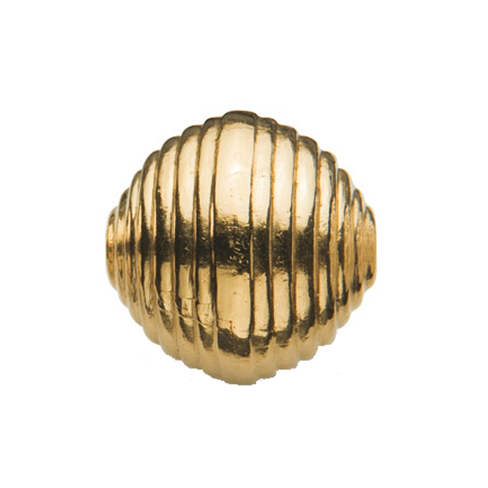 Boule à rainures 12mm, argent doré (1 pc/unité)