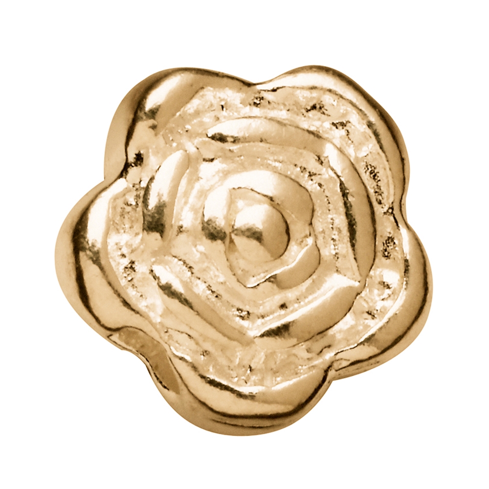 Rosa 6 mm, argento placcato oro (9 pz./VE)