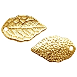 1909623341 Leaf 15mm, silver gold plated (6pcs/dl) | wholesaler gems & healing stones