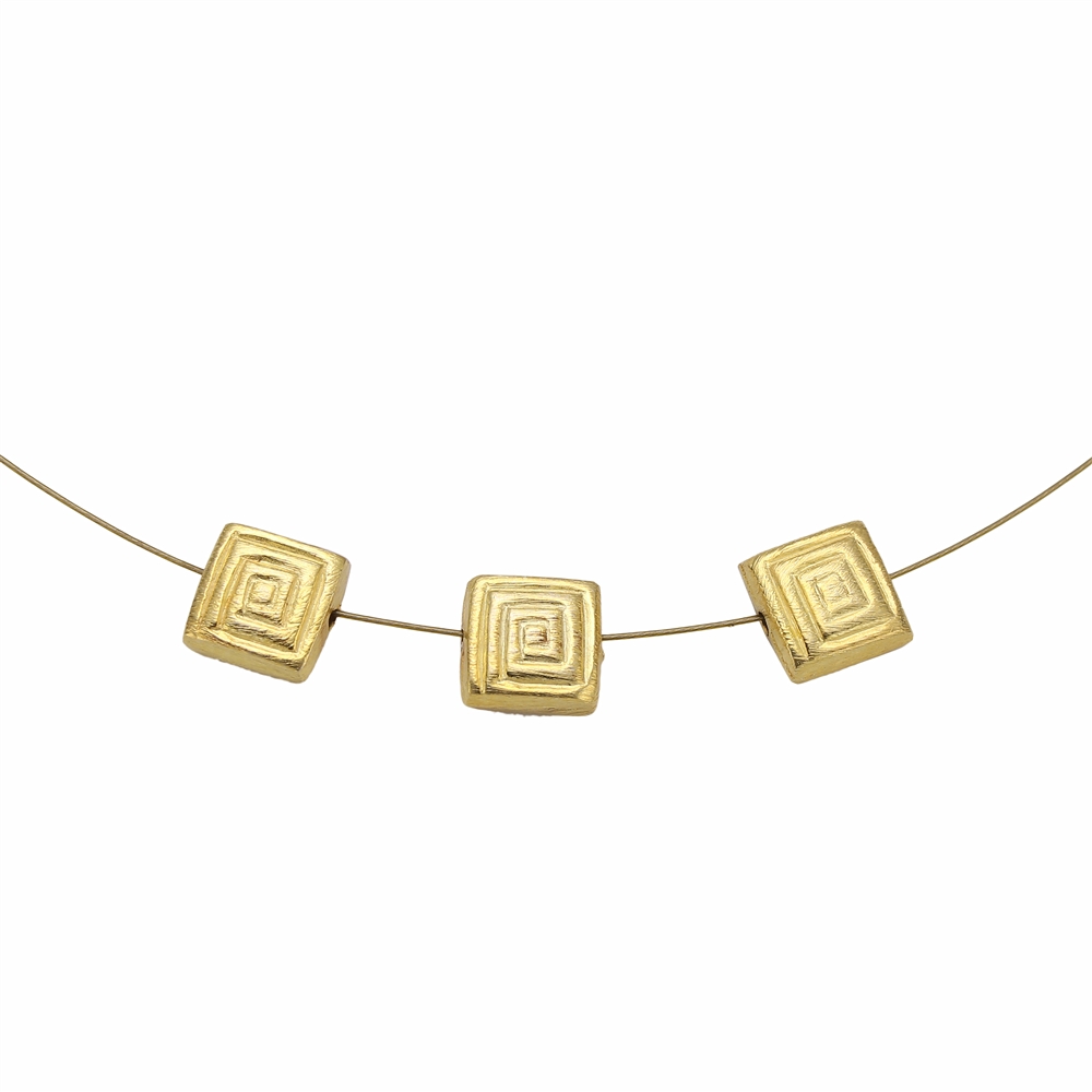 Square meander 10mm, silver gold-plated (1 pc./VE)