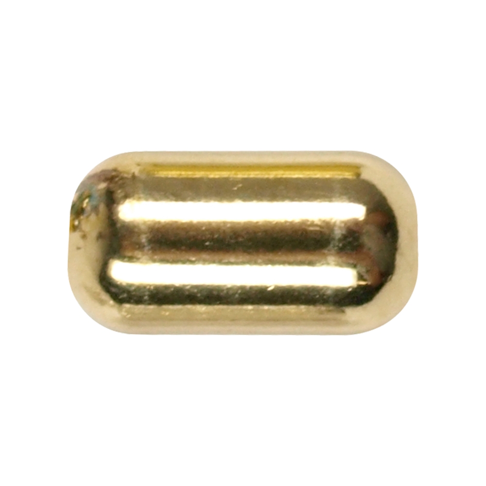 Cylindre 12 x 06mm, argent doré (6 pcs/unité)