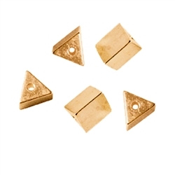 1909636051 Triangle drilled lengthwise 5mm, silver gold plated (5 pcs./unit) | Marco Schreier