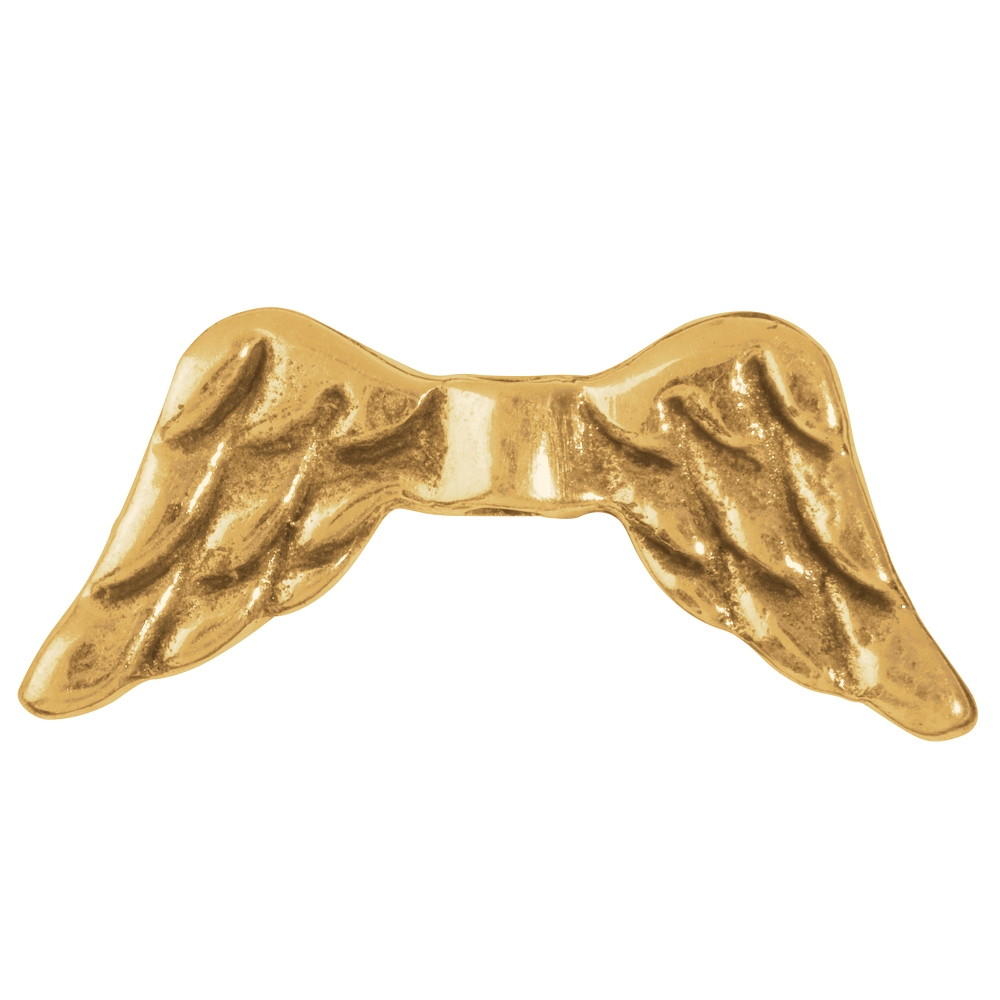 Wings "Angel" 18mm, silver gold plated (4 pcs./VU)
