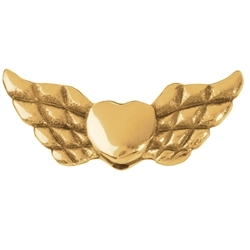 1909647041 Wings "Heart" 22mm, silver gold plated (4 pcs./VU) | Marco Schreier