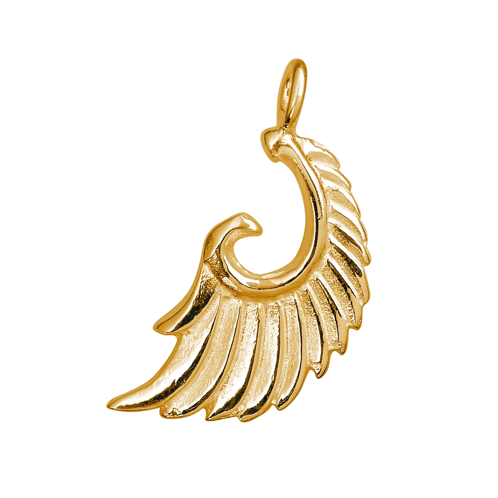 Wings "Aariel" 21mm, silver gold plated (2 pcs./VU)