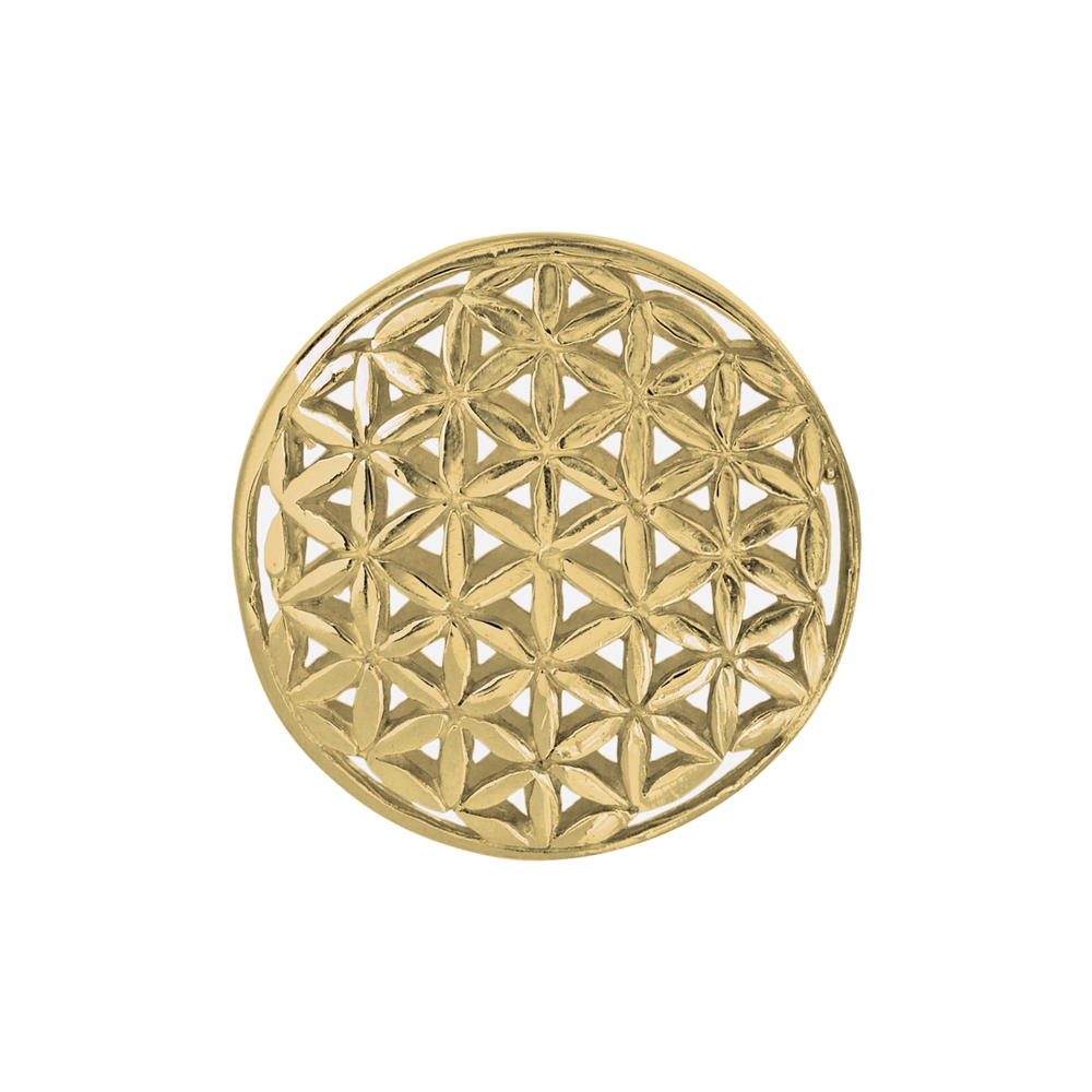 Flower of Life 21mm, silver gold plated (1 pc./unit)