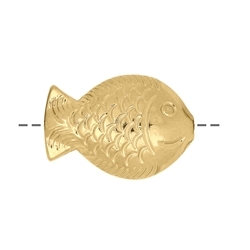 1909675031 Fish 25 x 18mm, gold-plated silver (1 pc./VE) | wholesaler gems & healing stones